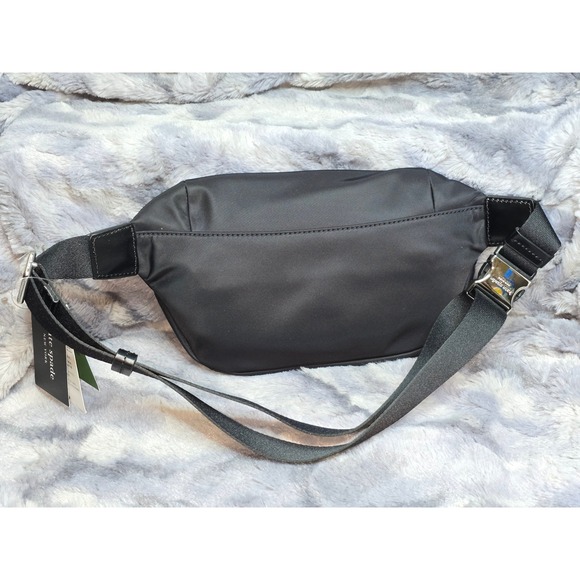 NWT Kate Spade Sam Icon KSNYL Belt Bag Black Nylon Waist Pack KB134 & dust bag - Picture 3 of 7